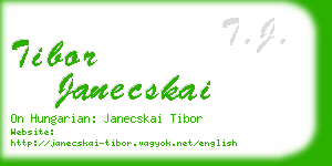 tibor janecskai business card